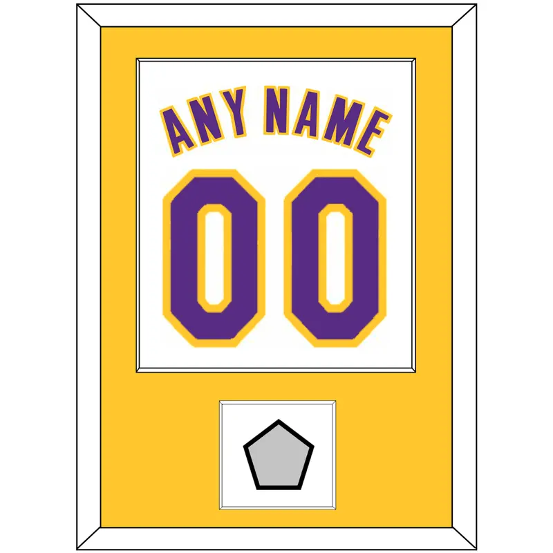 Los Angeles Name & Number With Champions Patch - Alternate White (2002-2018) - Single Mat 2
