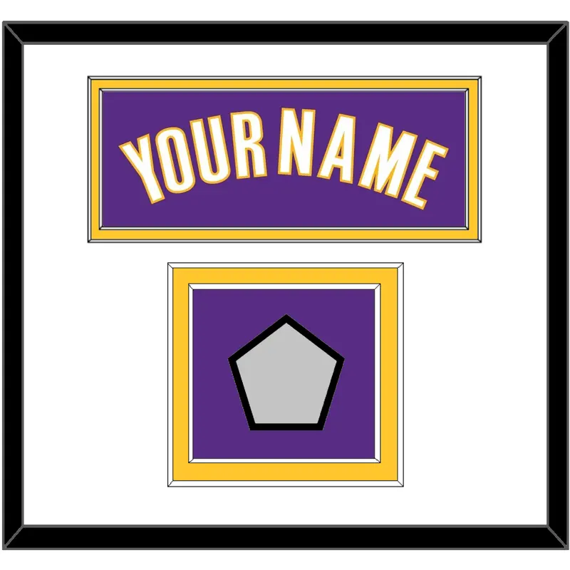 Los Angeles Name & Trophy Patch - Road Purple (1999-2004) - Double Mat 1