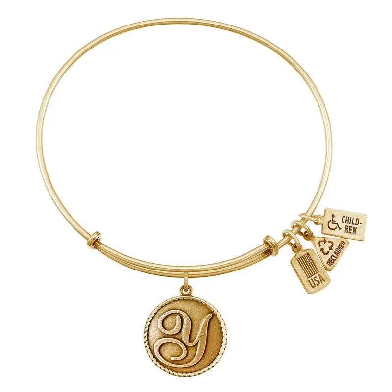 Love Letter 'Y' Charm Bangle