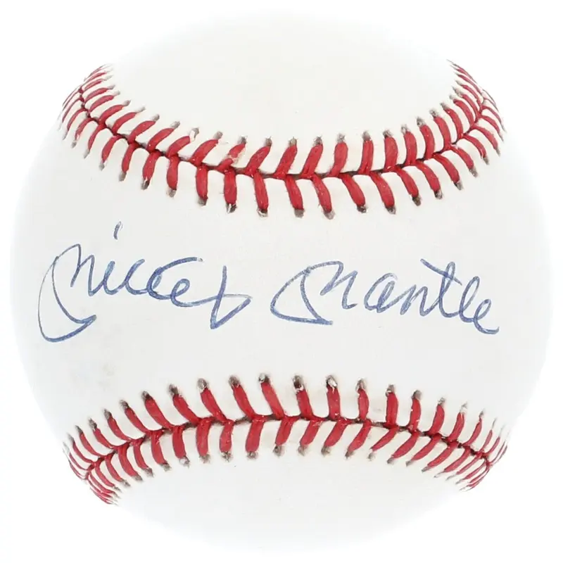 Mickey Mantle Signed American League Baseball PSA DNA Auto Graded MINT 9
