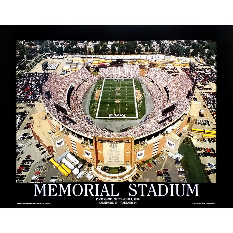 Baltimore Ravens Memorial Stadium (1996) Premium Poster Print - Aerial Views