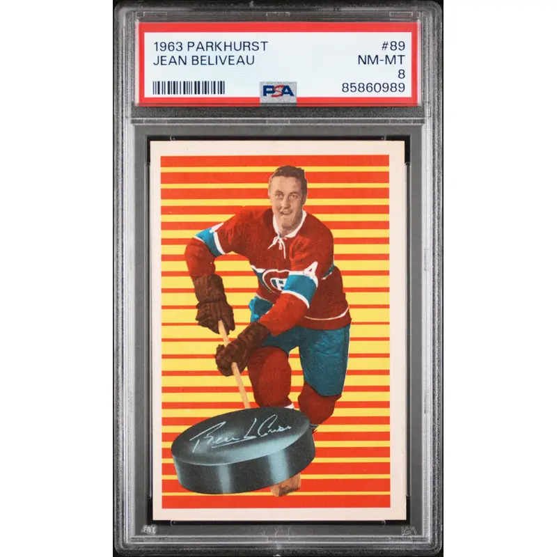 Jean Beliveau 1963 Parkhurst #89 PSA 8 Nm-Mint