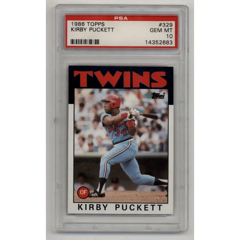 Kirby Puckett 1986 Topps #329 PSA 10 Gem Mint 2683