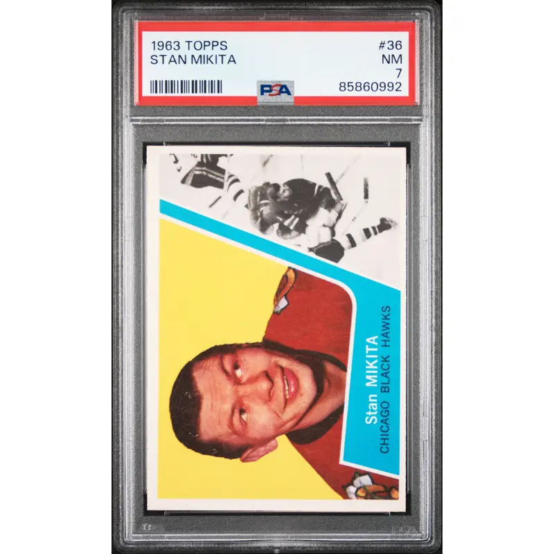 Stan Mikita 1963 Topps #36 PSA 7 Neat Mint