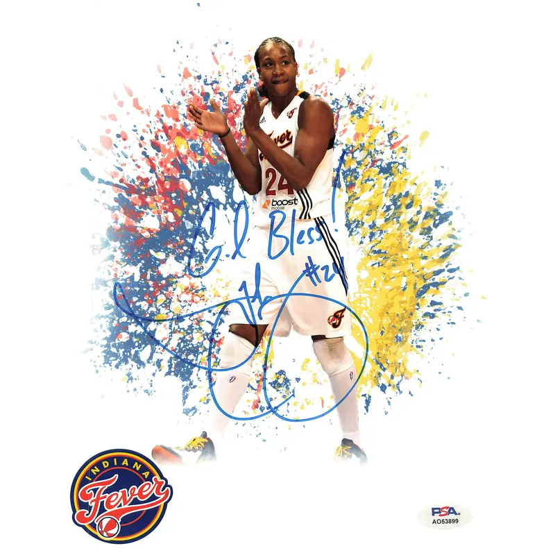 Tamika Catchings Signed 8x10 photo WNBA PSA/DNA Indiana Autographed