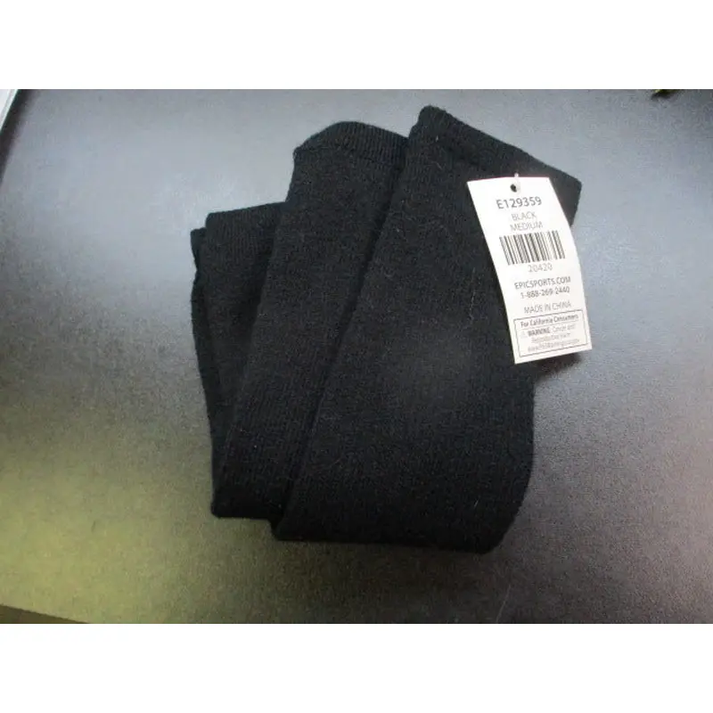 Epic Sports Black Tube Socks Size Medium