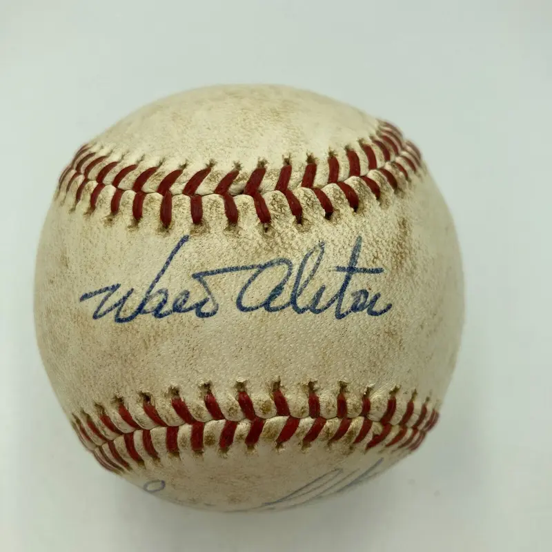 Walt Alston Signed 1960's Game Used Official National League Baseball JSA COA