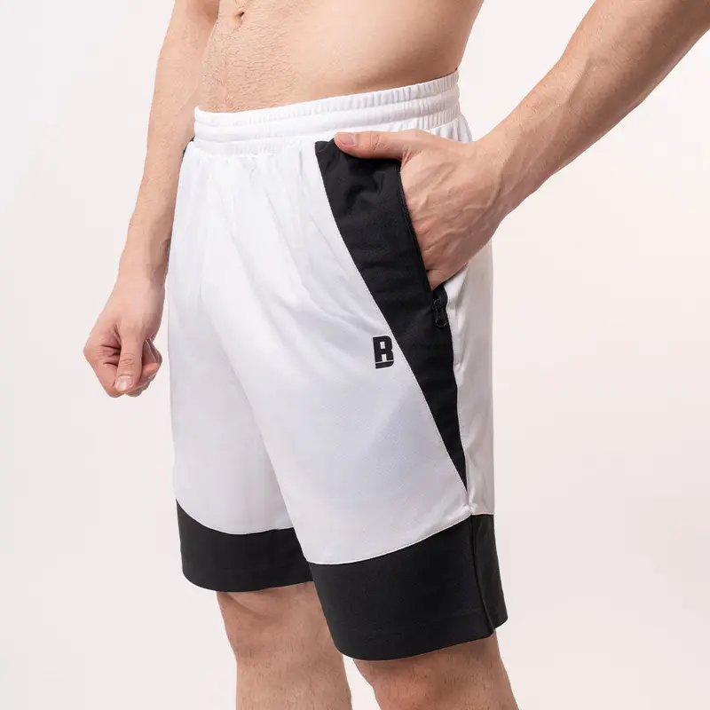 Colourblock Shorts - Black White Athletik | Kibi Sports