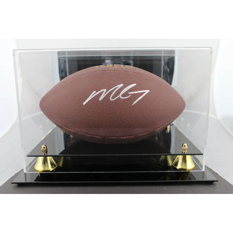 Falcons Michael Vick Signed Wilson Super Grip Nfl Football w/ Case JSA Witness