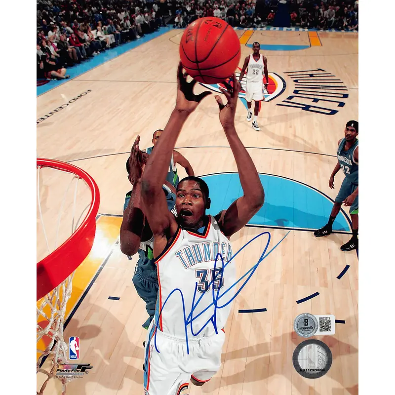 Thunder Kevin Durant Authentic Signed 8x10 Photo Autographed BAS #BR53213