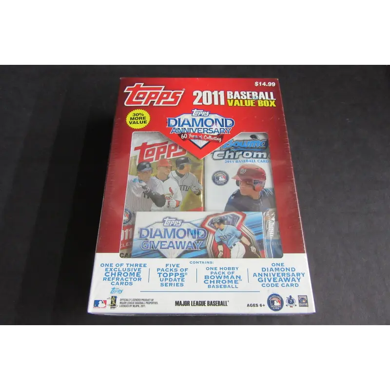 2011 Topps Update Baseball Bowman Chrome Baseball Value Box
