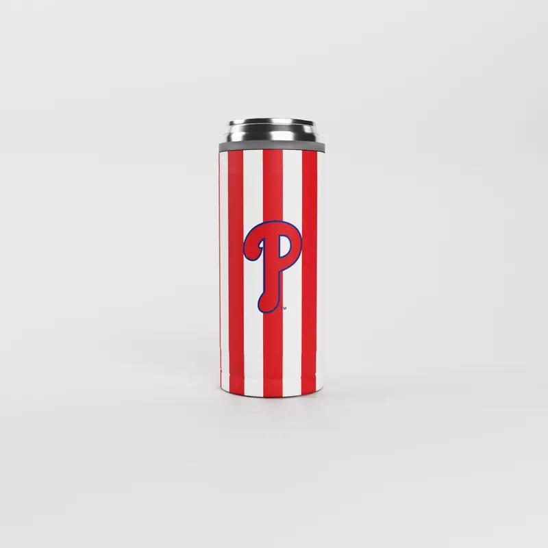 Philadelphia Phillies 12oz Striped Powdercoat SlimCan Coolie