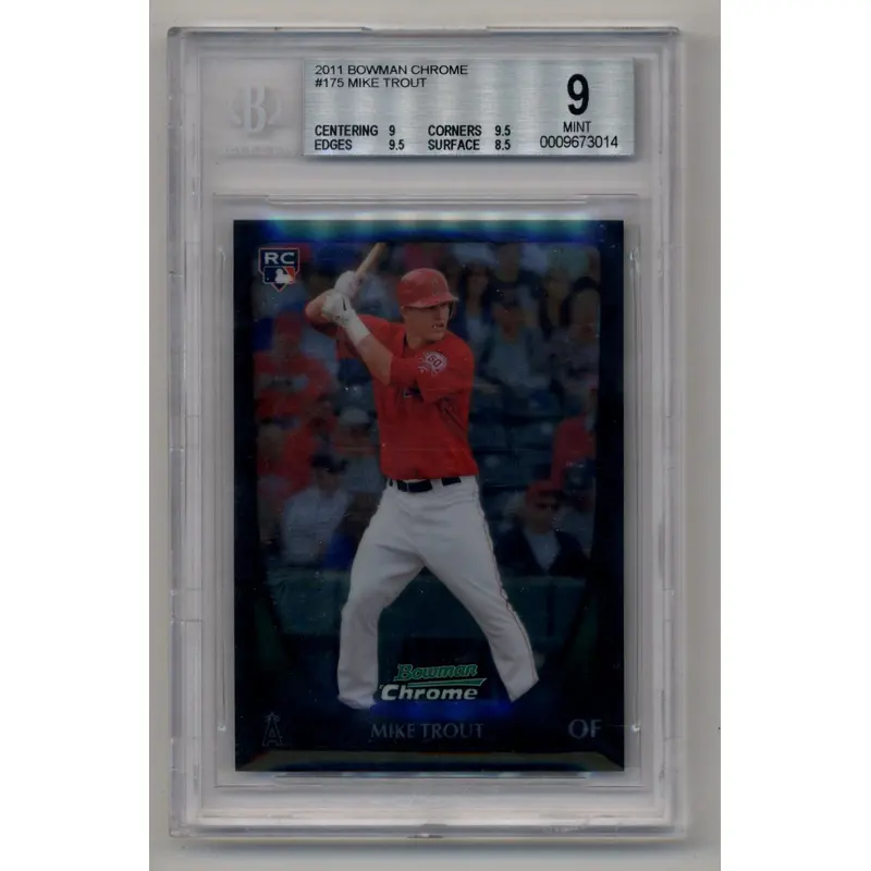 Mike Trout 2011 Bowman Chrome #175 BGS 9 Mint 3014