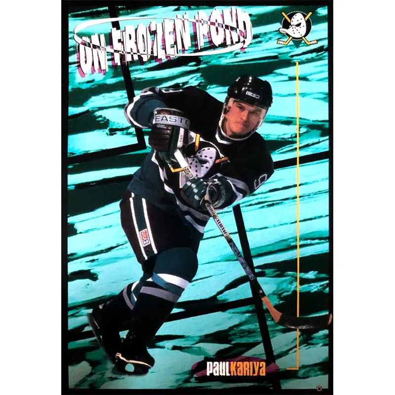 Paul Kariya "On Frozen Pond" Anaheim Mighty Ducks Poster - Costacos 1995