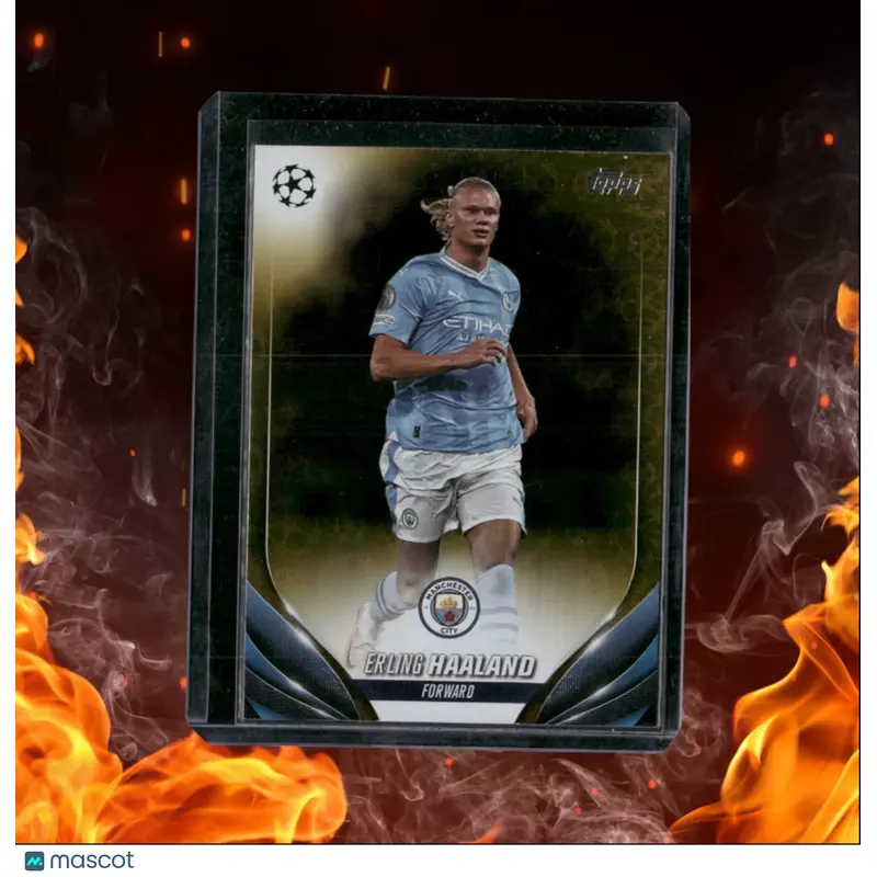 2023 Topps UEFA Club Competitions Erling Haaland Ball Logo Gold #39