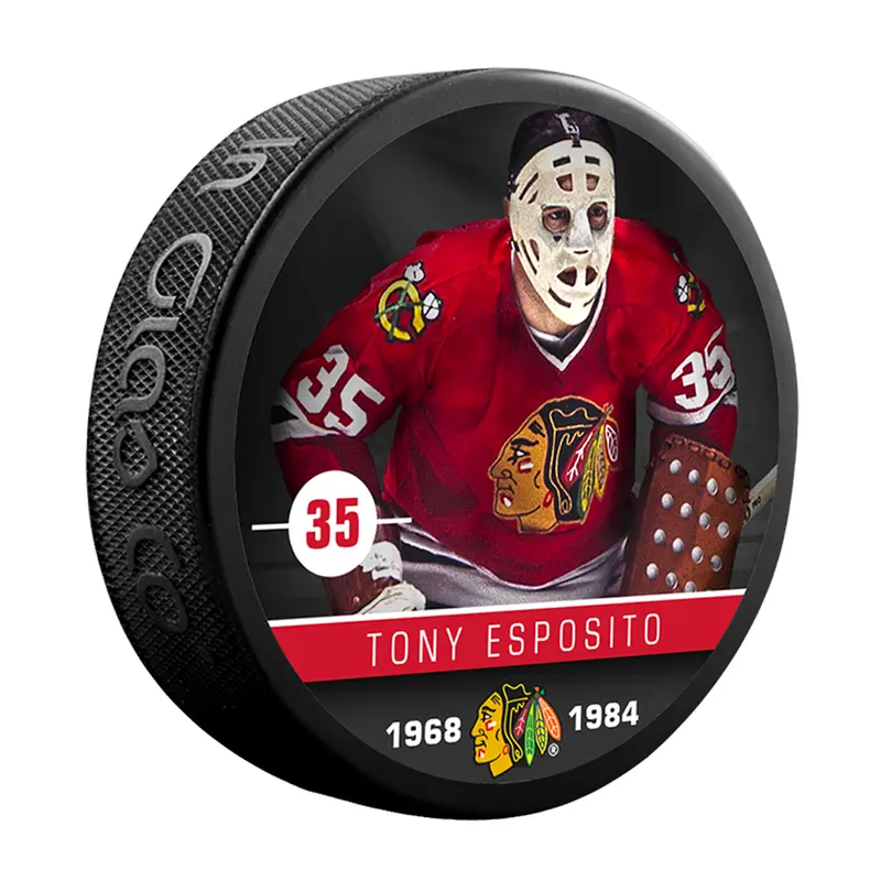 NHLAA Alumni Tony Esposito Chicago Blackhawks Souvenir Collector Hockey Puck