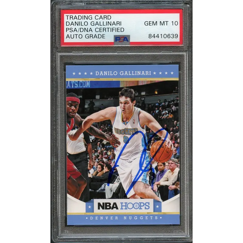2012-13 NBA Hoops #109 Danilo Gallinari Signed AUTO 10 PSA Slabbed Nuggets