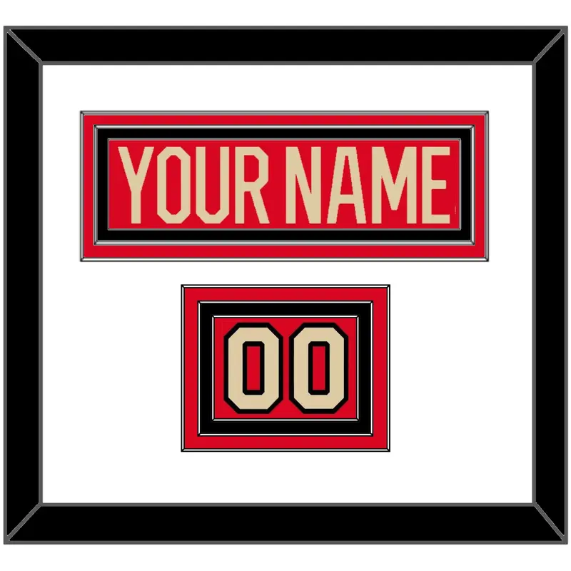 Canada Mens Hockey Nameplate & Number (Shoulder) - 2025 4 Nations Red - Triple Mat 1