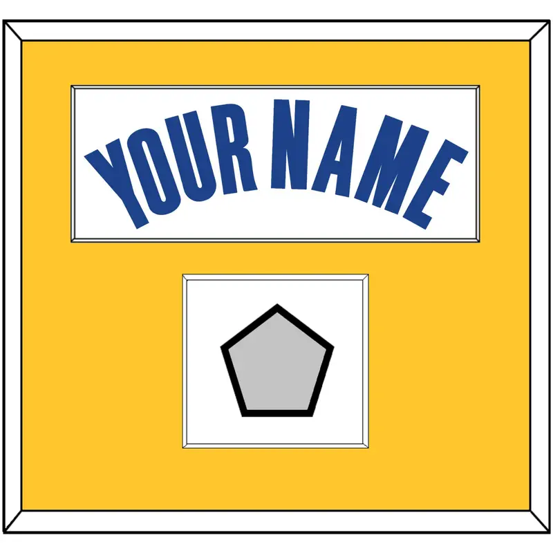 Golden State Name & Champions Patch - White Association - Single Mat 2