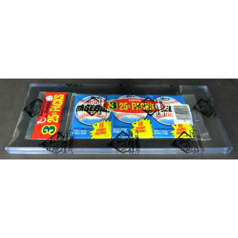 1980 Topps Baseball Unopened Wax Pack Rack Pack