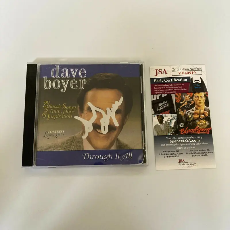 Dave Boyer Signed Through It All Music CD JSA COA
