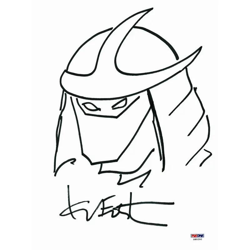 Kevin Eastman Authentic Signed 9x12 Ninja Turtles Sketch PSA/DNA #X80292