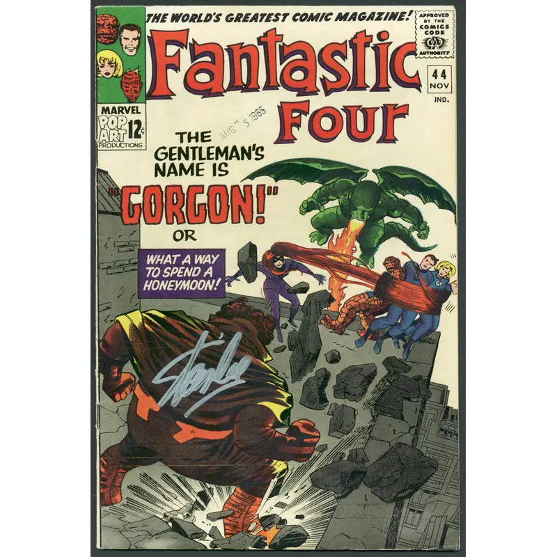 Stan Lee Authentic Signed The Fantastic Four #44 Comic Book Gorgon PSA #6A20922