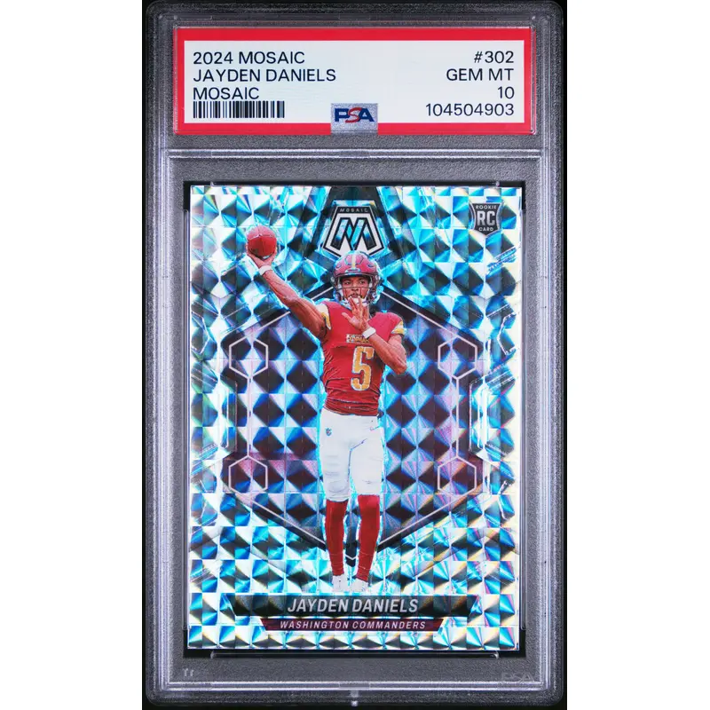 Jayden Daniels 2024 Panini Mosaic #302 Mosaic Rookie PSA 10 Gem Mint