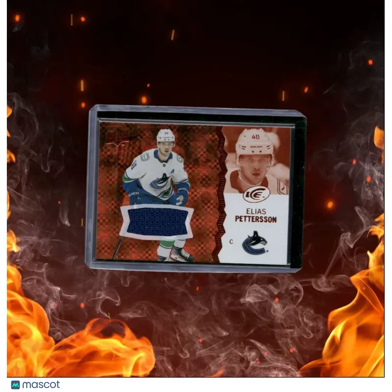 2023-24 Upper Deck Ice Elias Pettersson Orange Jersey #87
