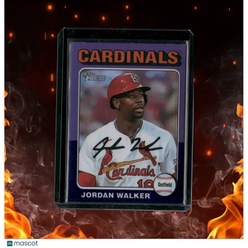 2024 Topps Heritage Jordan Walker Purple Chrome #96