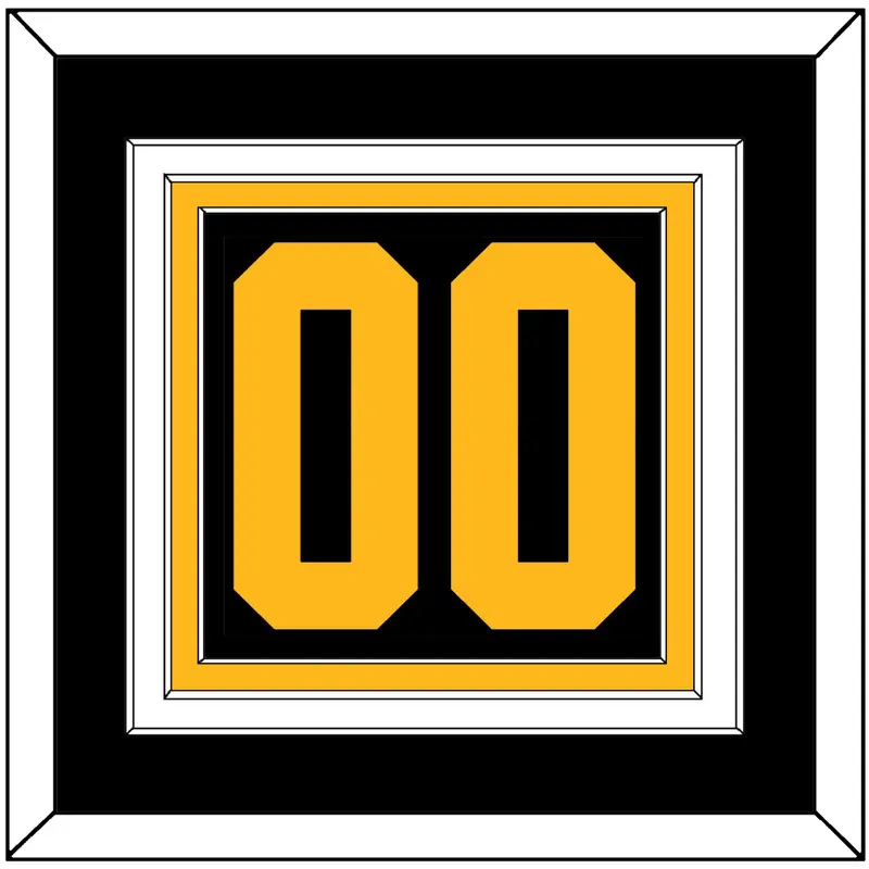 Pittsburgh Number (Back) - 2019 Stadium Series Black - Triple Mat 3