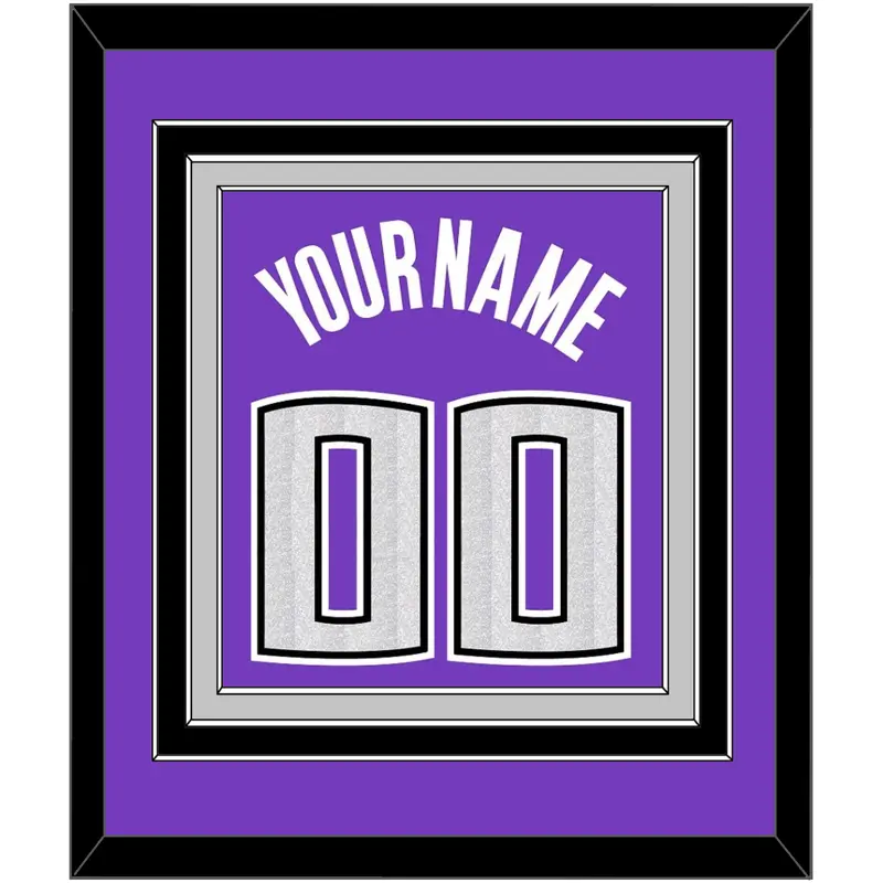 Sacramento Name & Number - Road Purple (2014-2016) - Triple Mat 2
