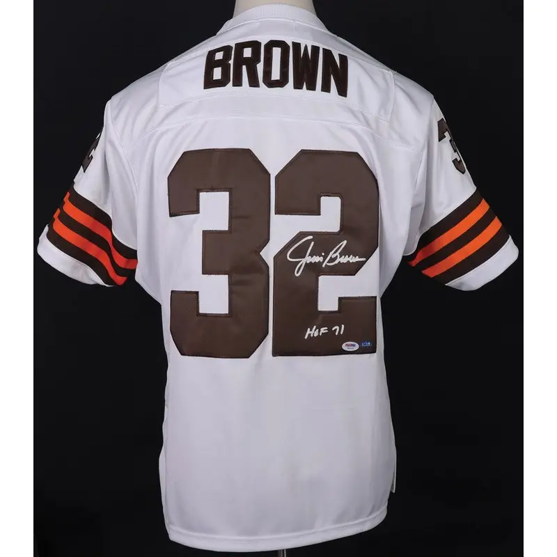 Jim Brown "Hall Of Fame 1971" Signed Cleveland Browns Authentic Jersey PSA DNA
