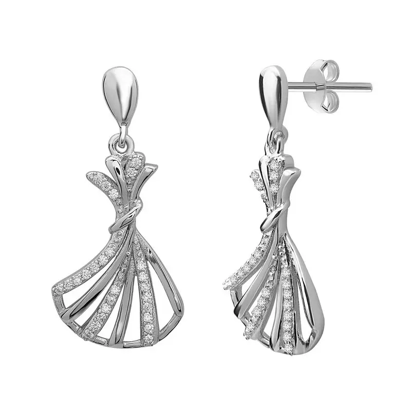 Sterling Silver CZ Earrings