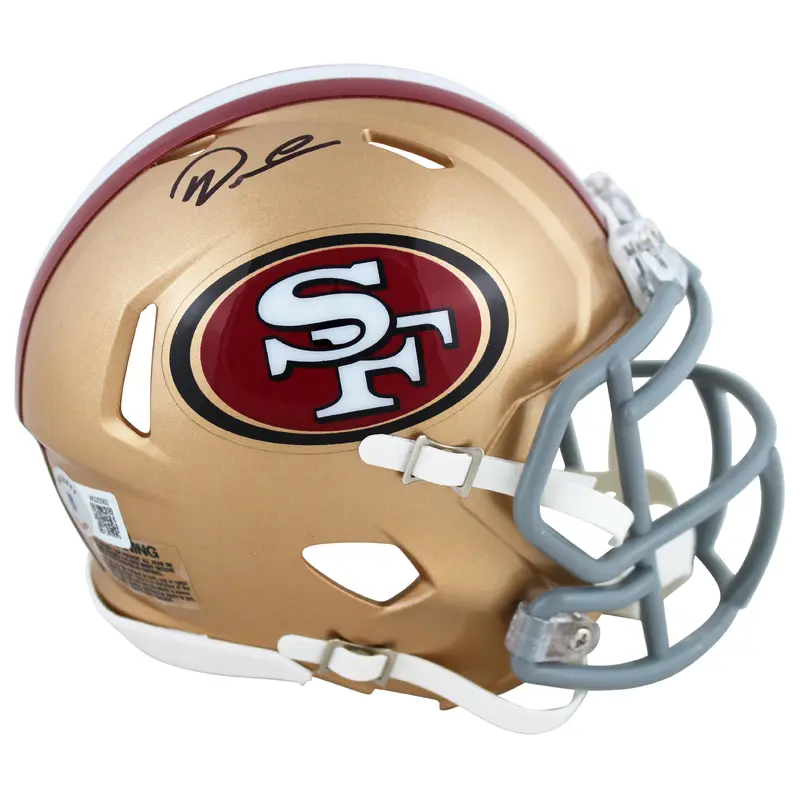 49ers Deommodore Lenoir Authentic Signed Speed Mini Helmet BAS Witnessed