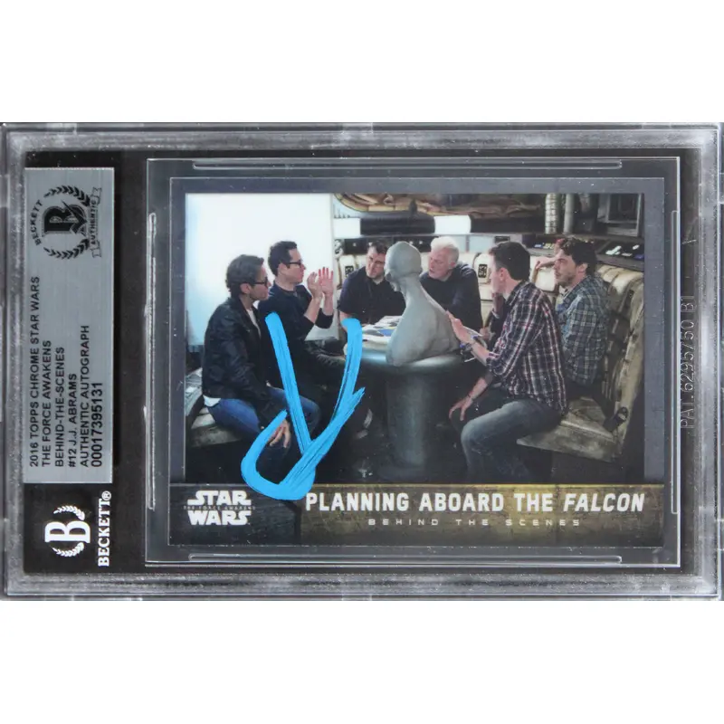 J.J. Abrams Signed 2016 Topps Chrome SW The Force Awakens BTS  #12 Card BAS Slab
