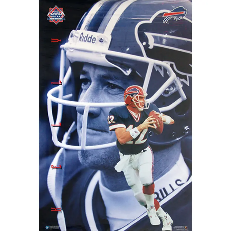 Jim Kelly "Superstar" Buffalo Bills NFL Football Action Poster - Costacos Brothers 1996