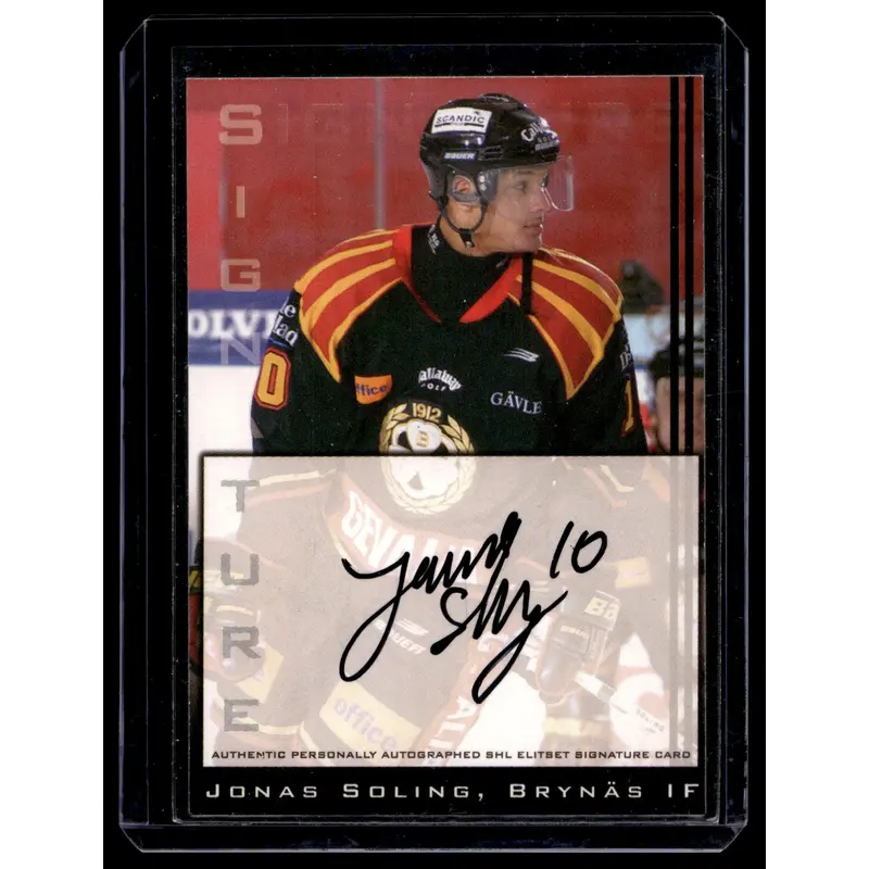 2002-03 SHL Signatures - Jonas Soling
