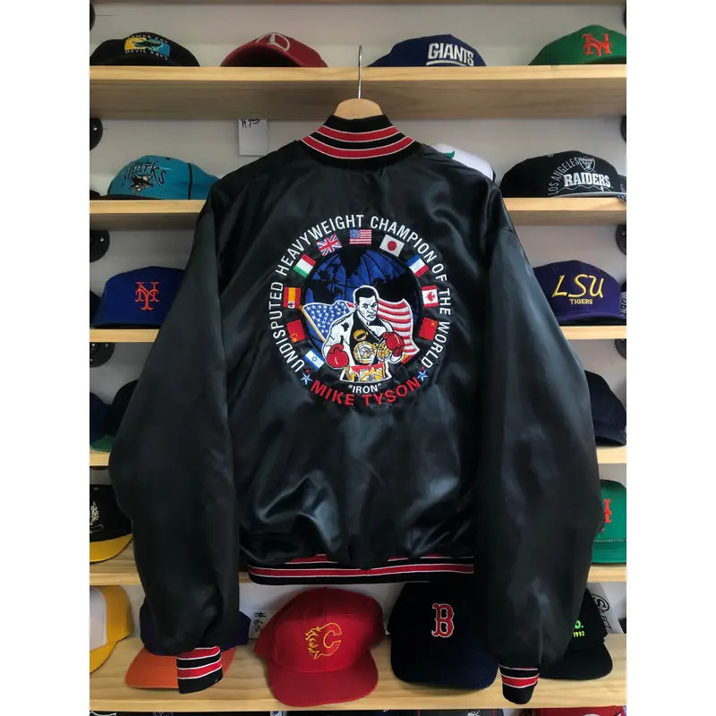 Vintage Mike Tyson Undisputed Heavyweight Champion Satin Jacket Size Large