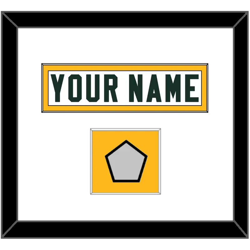 Green Bay Nameplate & Super Bowl Jersey Patch - Road White - Single Mat 1