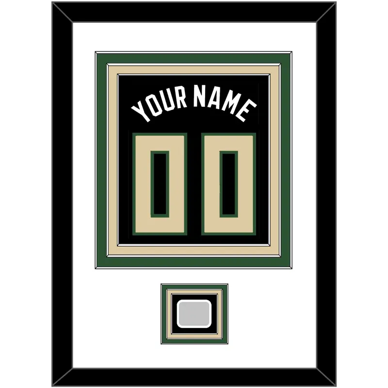Milwaukee Name & Number With Champions Patch - Black Statement - Triple Mat 1
