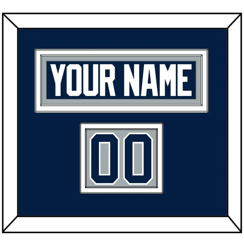 Penn State Hockey Nameplate & Number (Shoulder) - Alternate Gray - Double Mat 3