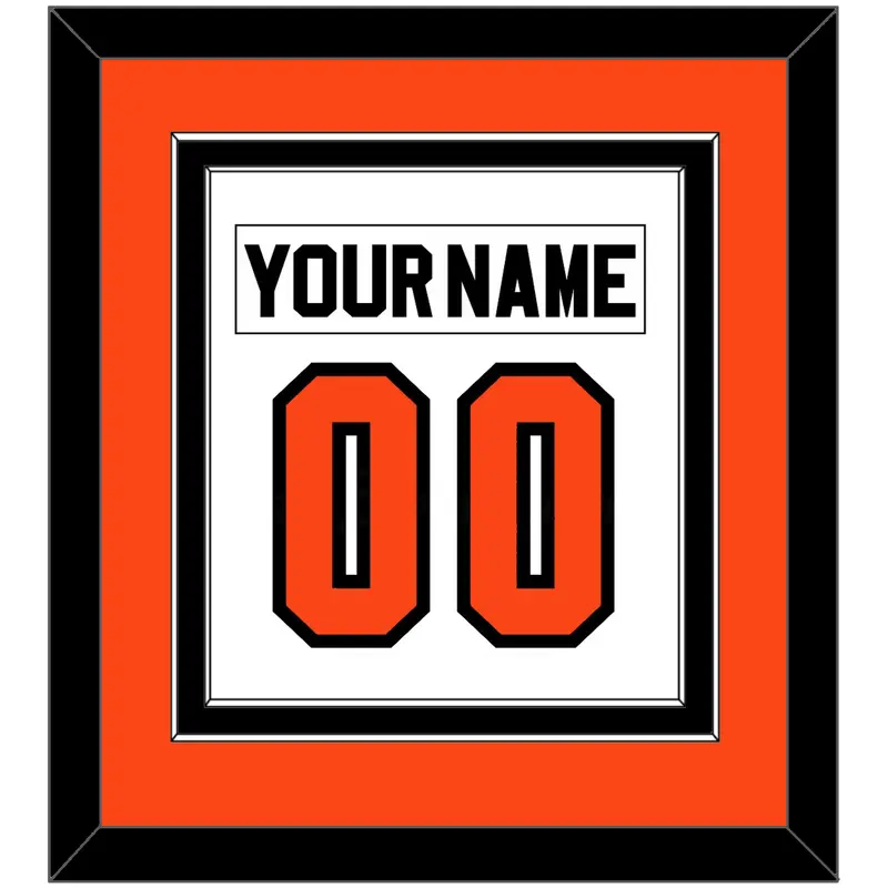 Philadelphia Nameplate & Number (Back) Combined - Home White (1972-1983) - Double Mat 2