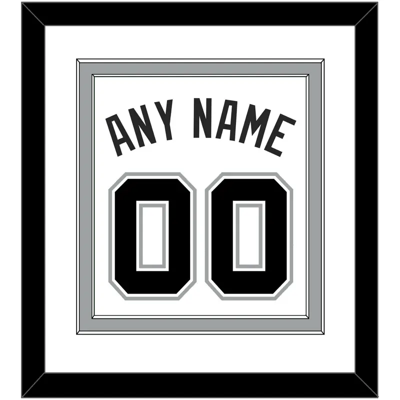San Antonio Name & Number - White Association - Double Mat 1