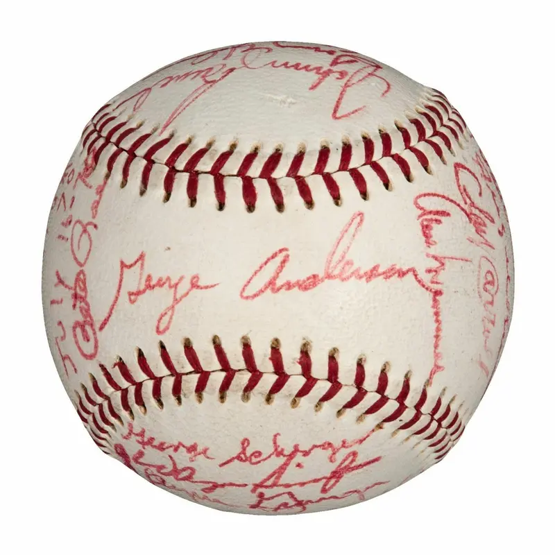 1970 Three Rivers Stadium Opening Game Cincinnati Reds Team Signed Baseball JSA