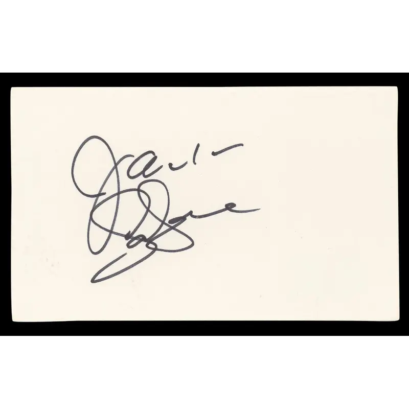 Jack LaLanne Authentic Signed 3x5 Index Card Autographed BAS #BL98784