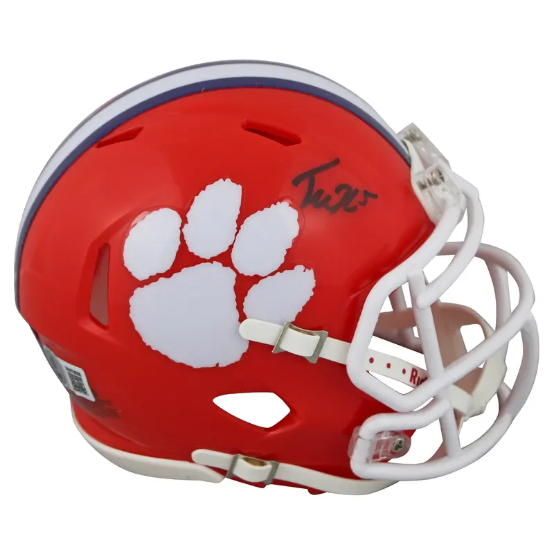 Clemson Tee Higgins Authentic Signed Speed Mini Helmet BAS Witnessed