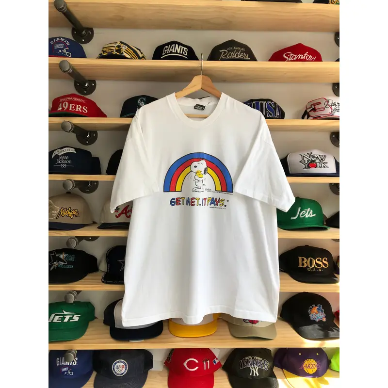 Vintage 90s Snoopy MetLife Tee Size 2XL