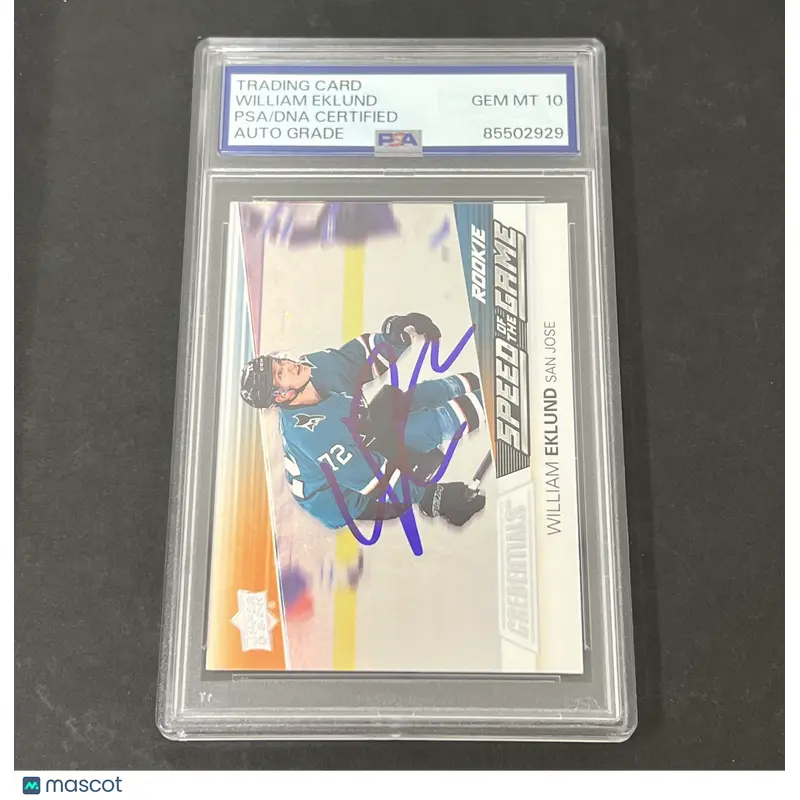 2021-22 Upper Deck Credentials #SGR14 William Eklund signed card PSA Auto 10