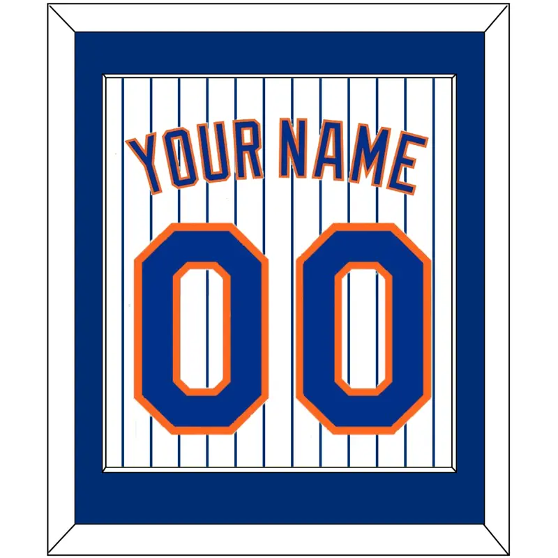 New York Name & Number - Home Pinstripes - Single Mat 1